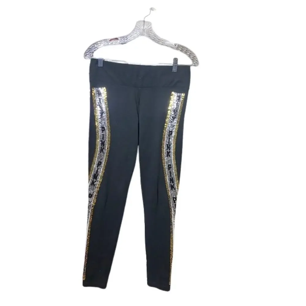VS Pink Silver and Gold Sequin 2 Piece warm up suit RARE - Picture 3 of 10